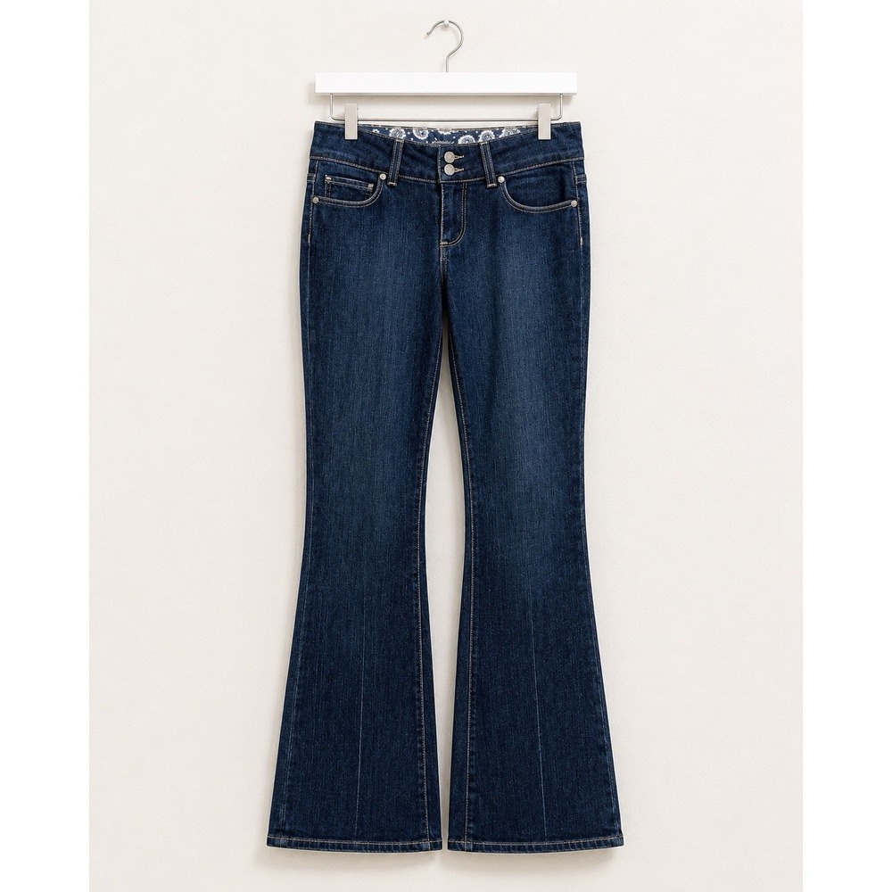 Vtg Paige Jeans 26x35 Hidden Hills Dark Wash Bootcut Stretch Y2K